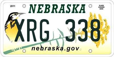 NE license plate XRG338