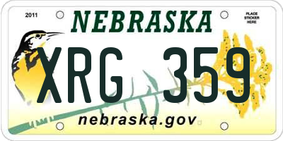 NE license plate XRG359