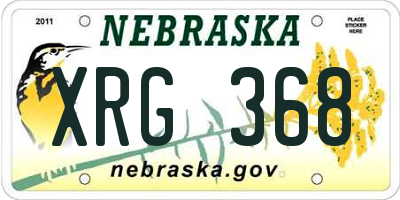 NE license plate XRG368