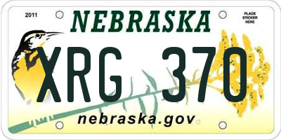 NE license plate XRG370