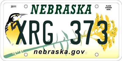NE license plate XRG373