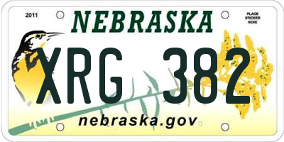 NE license plate XRG382