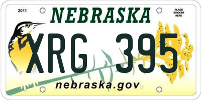 NE license plate XRG395