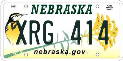 NE license plate XRG414