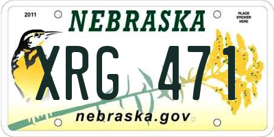 NE license plate XRG471