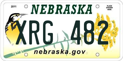 NE license plate XRG482