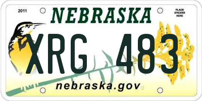 NE license plate XRG483