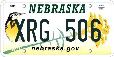 NE license plate XRG506
