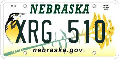 NE license plate XRG510