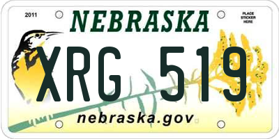 NE license plate XRG519