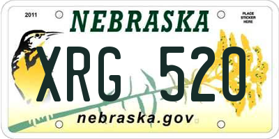 NE license plate XRG520