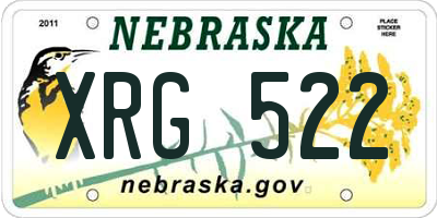 NE license plate XRG522