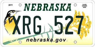 NE license plate XRG527