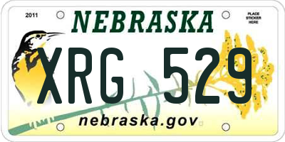 NE license plate XRG529