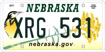 NE license plate XRG531