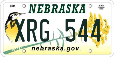 NE license plate XRG544