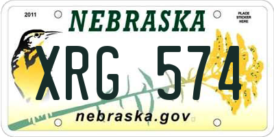NE license plate XRG574
