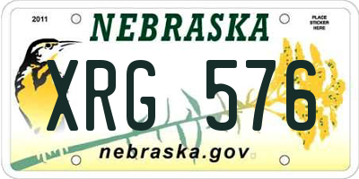 NE license plate XRG576