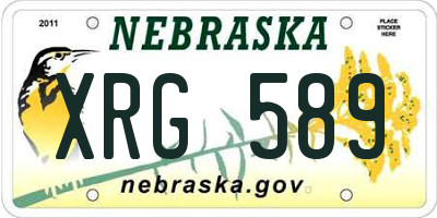 NE license plate XRG589
