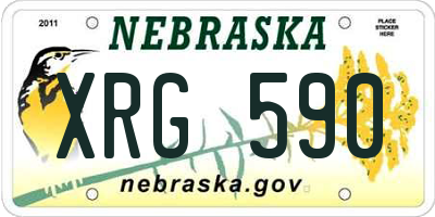 NE license plate XRG590
