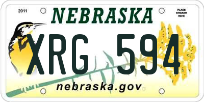NE license plate XRG594