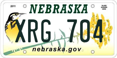 NE license plate XRG704
