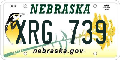 NE license plate XRG739
