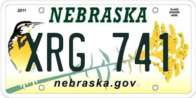 NE license plate XRG741