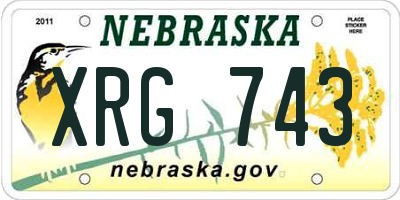 NE license plate XRG743