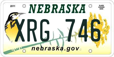 NE license plate XRG746