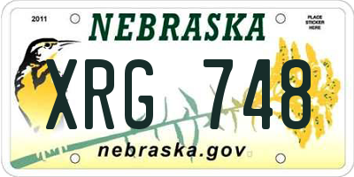 NE license plate XRG748