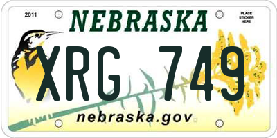 NE license plate XRG749
