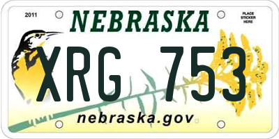 NE license plate XRG753