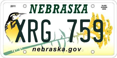 NE license plate XRG759