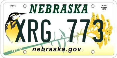 NE license plate XRG773