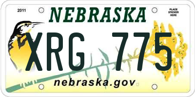 NE license plate XRG775