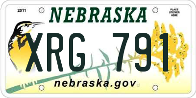 NE license plate XRG791