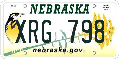 NE license plate XRG798