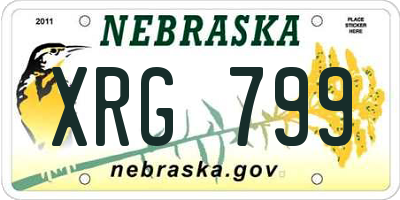 NE license plate XRG799