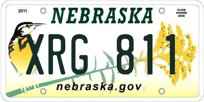 NE license plate XRG811