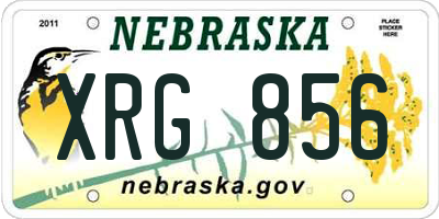 NE license plate XRG856