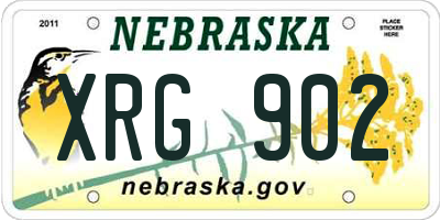 NE license plate XRG902