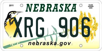 NE license plate XRG906