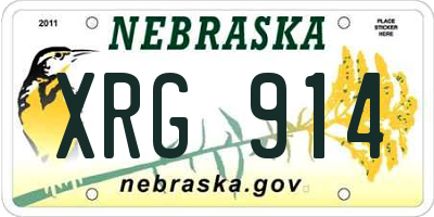 NE license plate XRG914