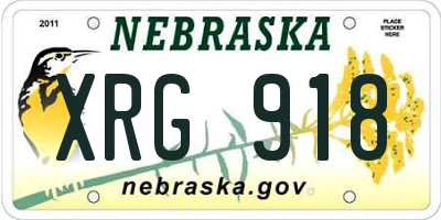 NE license plate XRG918