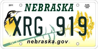 NE license plate XRG919