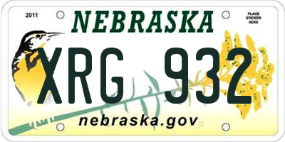 NE license plate XRG932