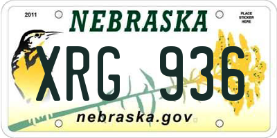 NE license plate XRG936