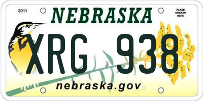 NE license plate XRG938