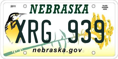 NE license plate XRG939
